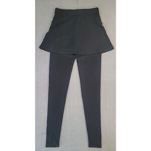 Zara Knit Black Skirting Skinny Leggings Small Goth Grunge Chic Weekend EUC